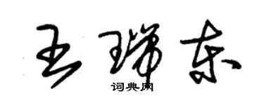 朱錫榮王瑞東草書個性簽名怎么寫