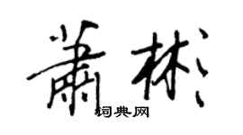王正良蕭彬行書個性簽名怎么寫