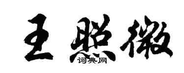 胡問遂王照微行書個性簽名怎么寫