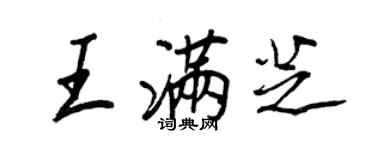 王正良王滿芝行書個性簽名怎么寫