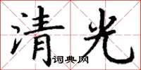 丁謙清光楷書怎么寫