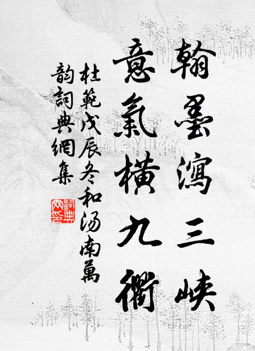 杜范翰墨瀉三峽,意氣橫九衢書法作品欣賞