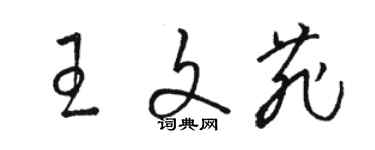 駱恆光王文菲草書個性簽名怎么寫