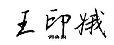 王正良王印娥行書個性簽名怎么寫