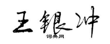 曾慶福王銀沖行書個性簽名怎么寫