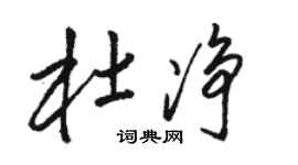 駱恆光杜淨草書個性簽名怎么寫