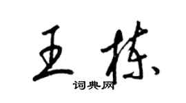 梁錦英王棟草書個性簽名怎么寫