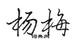 駱恆光楊梅行書個性簽名怎么寫