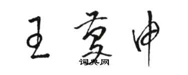 駱恆光王慶申草書個性簽名怎么寫