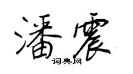 王正良潘震行書個性簽名怎么寫