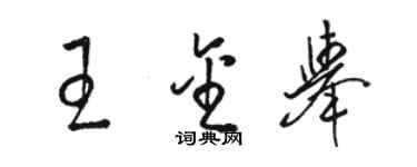駱恆光王金舉草書個性簽名怎么寫