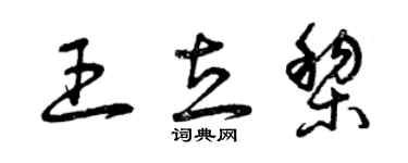 曾慶福王立黎草書個性簽名怎么寫