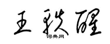 梁錦英王軼醒草書個性簽名怎么寫