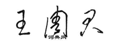 駱恆光王周君草書個性簽名怎么寫