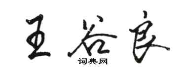 駱恆光王谷良行書個性簽名怎么寫