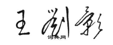 駱恆光王劉影草書個性簽名怎么寫