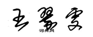 朱錫榮王翠雯草書個性簽名怎么寫