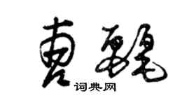 曾慶福曹麗草書個性簽名怎么寫