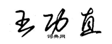 朱錫榮王功直草書個性簽名怎么寫