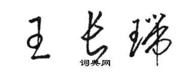 駱恆光王長瑞草書個性簽名怎么寫