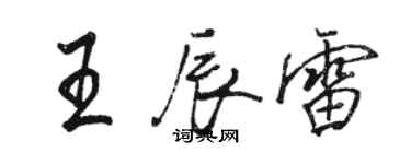 駱恆光王辰雷行書個性簽名怎么寫