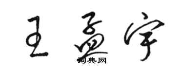 駱恆光王孟宇草書個性簽名怎么寫