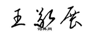 梁錦英王敬展草書個性簽名怎么寫