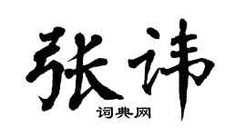 翁闓運張諱楷書個性簽名怎么寫