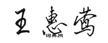 駱恆光王惠鶯行書個性簽名怎么寫