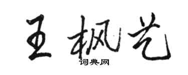 駱恆光王楓藝行書個性簽名怎么寫