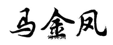 胡問遂馬金鳳行書個性簽名怎么寫