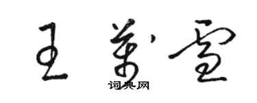 駱恆光王萬雪草書個性簽名怎么寫