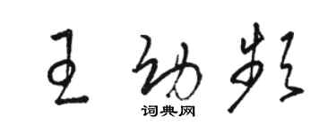 駱恆光王幼頻草書個性簽名怎么寫