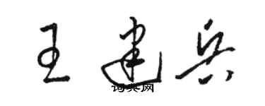 駱恆光王建兵草書個性簽名怎么寫