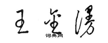 駱恆光王金漫草書個性簽名怎么寫