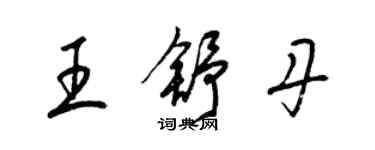 梁錦英王舒丹草書個性簽名怎么寫