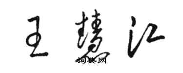 駱恆光王慧江草書個性簽名怎么寫