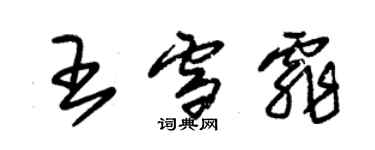 朱錫榮王雪霏草書個性簽名怎么寫