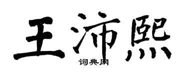 翁闓運王沛熙楷書個性簽名怎么寫