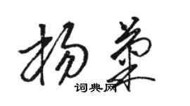 駱恆光楊菊草書個性簽名怎么寫