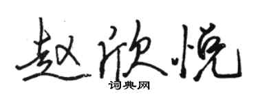 駱恆光趙欣悅行書個性簽名怎么寫