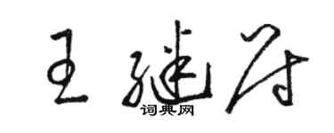 駱恆光王繼尉草書個性簽名怎么寫