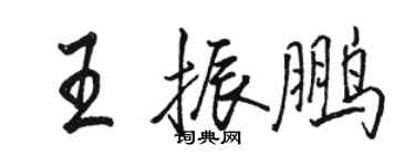 駱恆光王振鵬行書個性簽名怎么寫