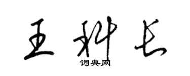 梁錦英王科長草書個性簽名怎么寫