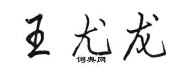 駱恆光王尤龍行書個性簽名怎么寫