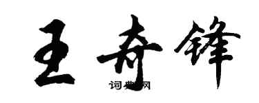 胡問遂王奇鋒行書個性簽名怎么寫