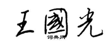王正良王國光行書個性簽名怎么寫