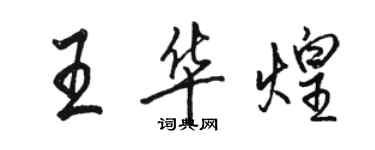 駱恆光王華煌行書個性簽名怎么寫