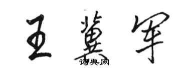 駱恆光王冀軍行書個性簽名怎么寫