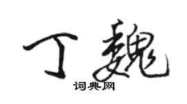 駱恆光丁魏行書個性簽名怎么寫